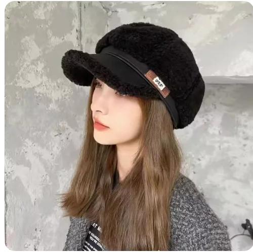 Women s Korean Fashion Duck Tongue Hat with Plush Bud Hat, Fashionable British Retro Artist Hat 2025 Lamb Hair Octagonal Ha 58-60cm чорний
Women s Korean Fashion Duck Tongue Hat with Plush Bud Hat, Fashionable British Retro Artist Hat 2025 Lamb Hair Octagonal Ha 58-60cm чорний