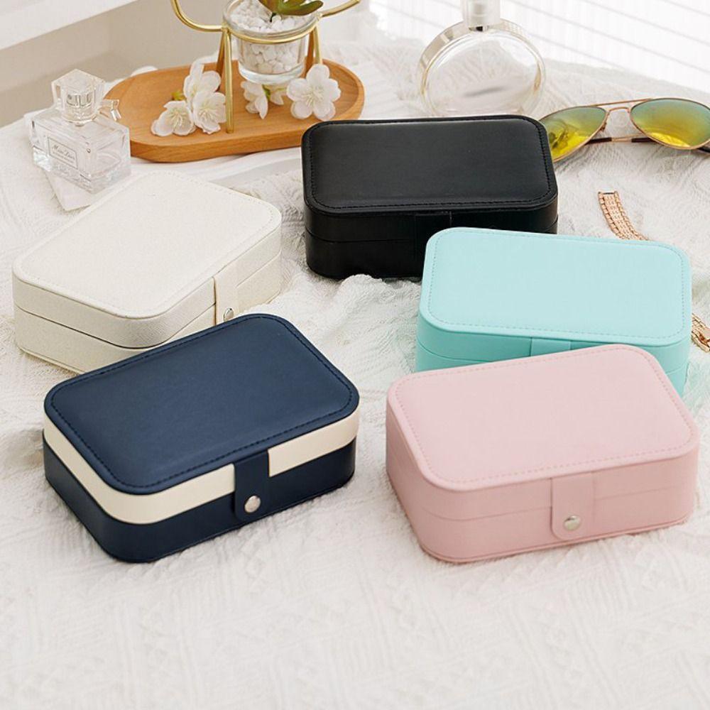Solid Color Necklace Ring Case Portable Earring Organizer Refined Solid Color Jewelry Box Women білий
Solid Color Necklace Ring Case Portable Earring Organizer Refined Solid Color Jewelry Box Women білий