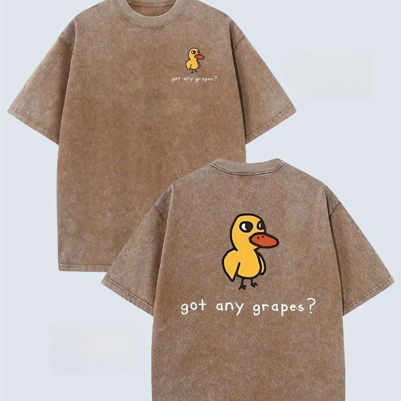 European Size Men S Vintage Heavy Washed T-Shirt with Eat Grapes Duck Graphic and Back Print | Soft Breathable Loose Fit, Brown Casual Shirt S золотой
European Size Men S Vintage Heavy Washed T-Shirt with Eat Grapes Duck Graphic and Back Print | Soft Breathable Loose Fit, Brown Casual Shirt S золотой