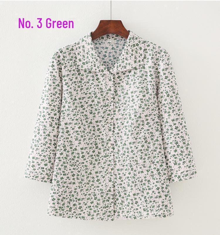 Pure Cotton Seven-Sleeve Shirt for Middle-Aged and Elderly Women - Summer Top with Lapel 3XL (approx. 55-63 kg)
Pure Cotton Seven-Sleeve Shirt for Middle-Aged and Elderly Women - Summer Top with Lapel 3XL (approx. 55-63 kg)