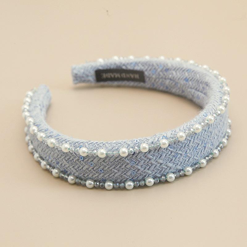 Французская ретро шерстяная вязаная повязка на голову с жемчугом: Аксессуар для волос класса люкс светло-синий
Французская ретро шерстяная вязаная повязка на голову с жемчугом: Аксессуар для волос класса люкс светло-синий