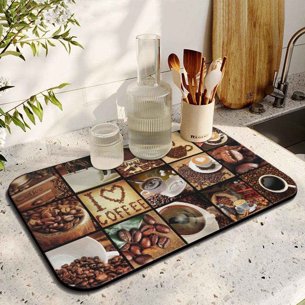 Quick Dry Dish Drain Mat Super Absorbent Dish Drying Mat Cafe Maker Mat Cup Draining Mats Kitchen S-style 5
Quick Dry Dish Drain Mat Super Absorbent Dish Drying Mat Cafe Maker Mat Cup Draining Mats Kitchen S-style 5