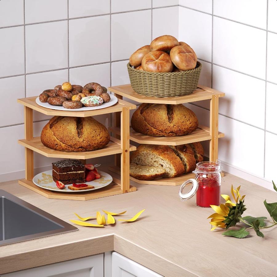 3-ярусная бамбуковая угловая полка, 2 шт., сушилка для посуды, органайзер для тарелок, кухонная полка для специй для столешницы и шкафа United States
3-ярусная бамбуковая угловая полка, 2 шт., сушилка для посуды, органайзер для тарелок, кухонная полка для специй для столешницы и шкафа United States