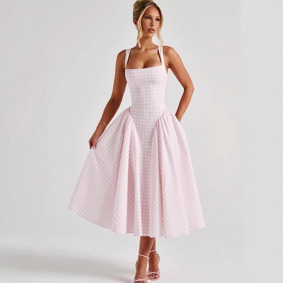 Клетчатая длинная юбка на шнуровке с бандажом, квадратный вырез, заниженная талия S розовый
Клетчатая длинная юбка на шнуровке с бандажом, квадратный вырез, заниженная талия S розовый