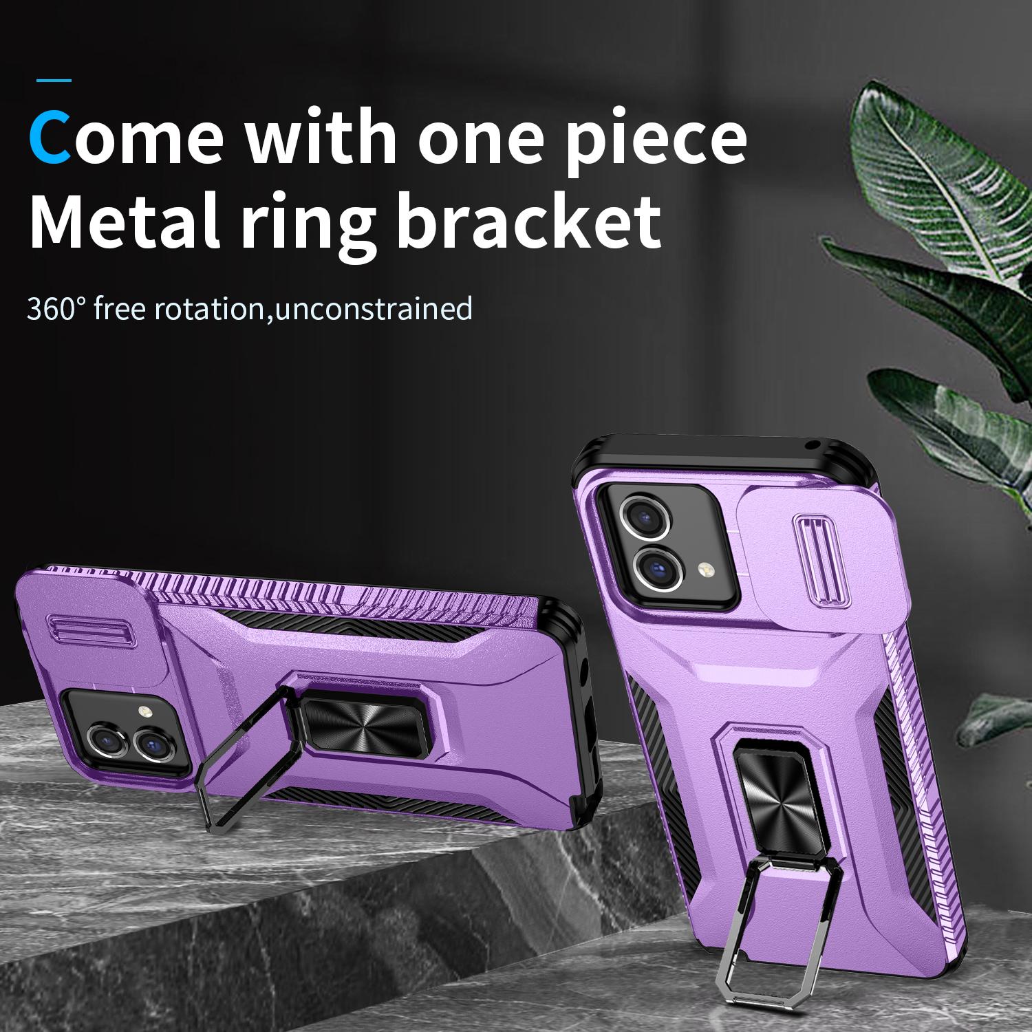 For Motorola Moto G Stylus 5G (2023) PC+TPU Phone Case with Camera Cover/Kickstand Purple 
For Motorola Moto G Stylus 5G (2023) PC+TPU Phone Case with Camera Cover/Kickstand Purple