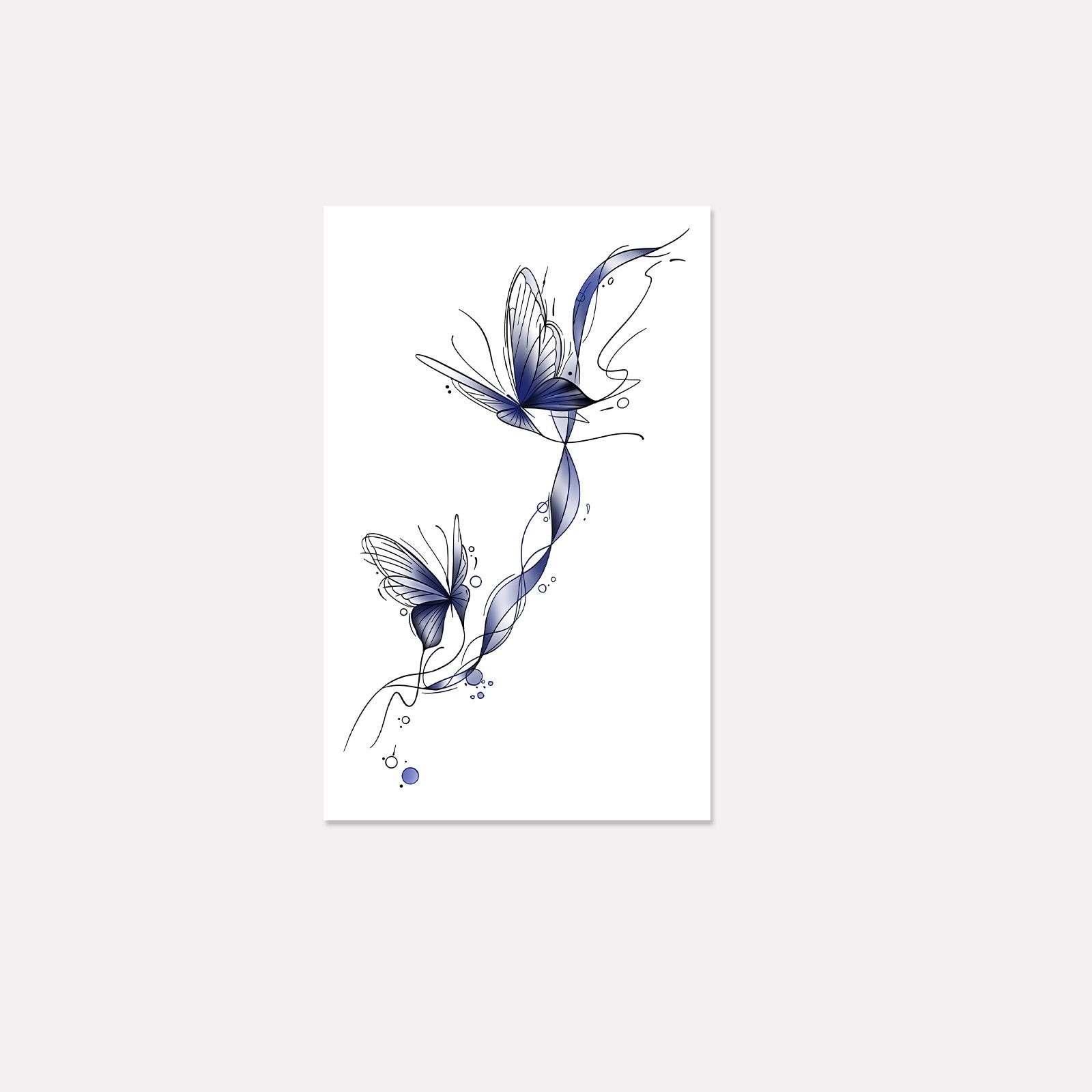 Ink Blue Butterfly Tattoo Sticker, Waterproof And Sweat-Proof, Niche Fresh Scar Covering Tattoo Sticker 12*19
Ink Blue Butterfly Tattoo Sticker, Waterproof And Sweat-Proof, Niche Fresh Scar Covering Tattoo Sticker 12*19