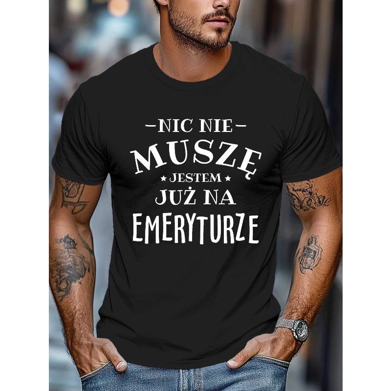 Men S Casual Summer T-Shirt with Bold Polish Quote - Short Sleeve, Round Neck, Perfect for Casual Attire, Everyday Tshirt | Comfortable Fit 4XL чорний
Men S Casual Summer T-Shirt with Bold Polish Quote - Short Sleeve, Round Neck, Perfect for Casual Attire, Everyday Tshirt | Comfortable Fit 4XL чорний