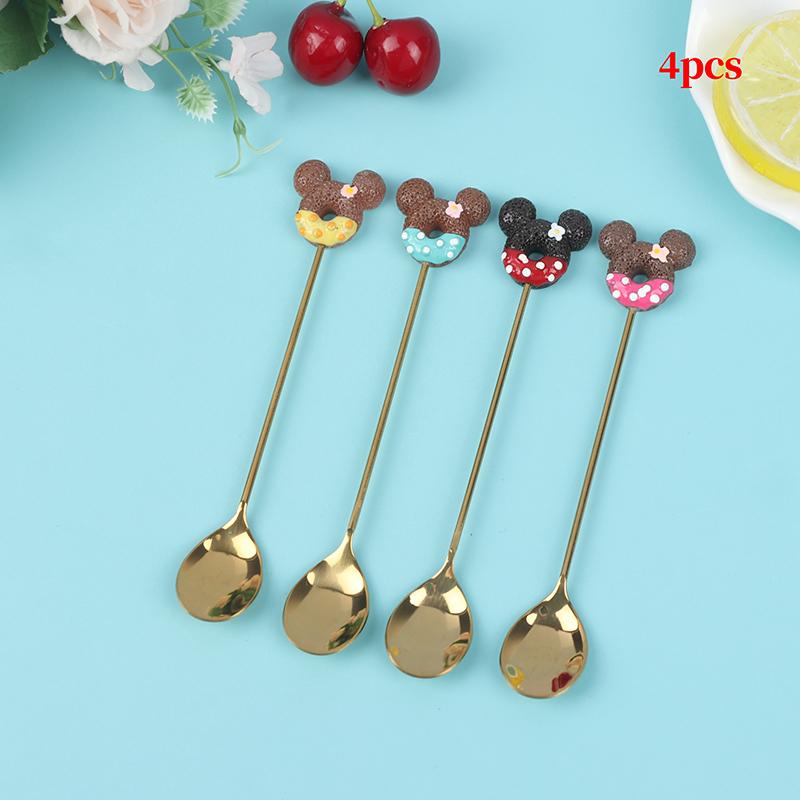 4 шт./набор Ложка/вилка для конфет-пончиков Ложка для перемешивания молока и кофе Кухонные приборы
4 шт./набор Ложка/вилка для конфет-пончиков Ложка для перемешивания молока и кофе Кухонные приборы