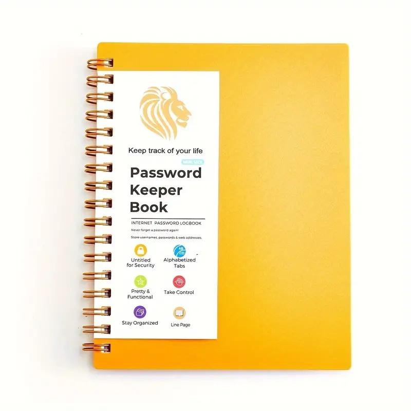 A6 Password Log Book with Alphabetical Tabs, Spiral Bound Password Organizer for Home, Office & Personal Use жовтий
A6 Password Log Book with Alphabetical Tabs, Spiral Bound Password Organizer for Home, Office & Personal Use жовтий