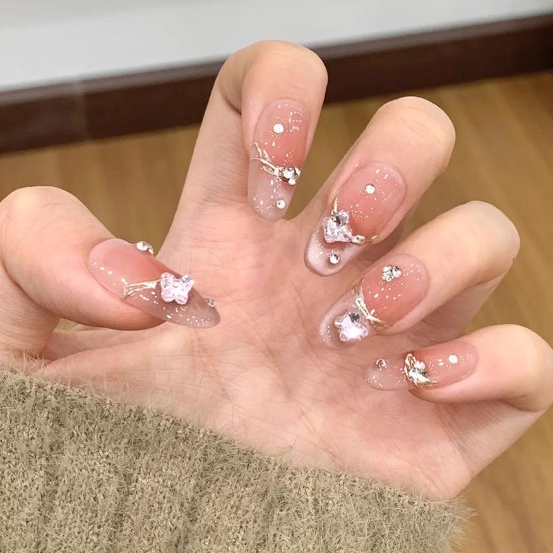 Sweet Blush Cat Eye French Nail Stickers: Cute, Removable, Wearable Nail Designs Glue Version
Sweet Blush Cat Eye French Nail Stickers: Cute, Removable, Wearable Nail Designs Glue Version