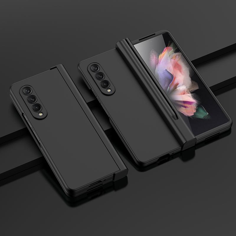 For Samsung Galaxy Z Fold3 5G Rubberized Surface Pen Slot Design Hard PC Phone Case Cover with Glass Screen Protector Black
For Samsung Galaxy Z Fold3 5G Rubberized Surface Pen Slot Design Hard PC Phone Case Cover with Glass Screen Protector Black