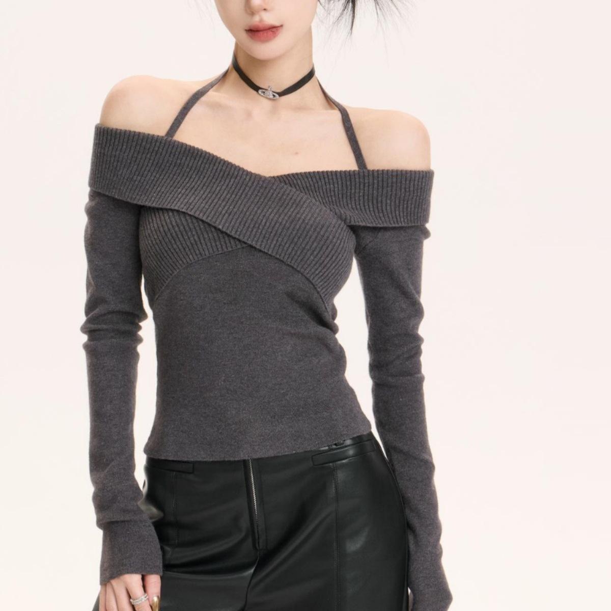 Core-spun yarn washing water, New Year s wear cross-hanging neck shoulder red knitted bottoming shirt women s winter thickened Spice Girls one size fits all сірий колір
Core-spun yarn washing water, New Year s wear cross-hanging neck shoulder red knitted bottoming shirt women s winter thickened Spice Girls one size fits all сірий колір