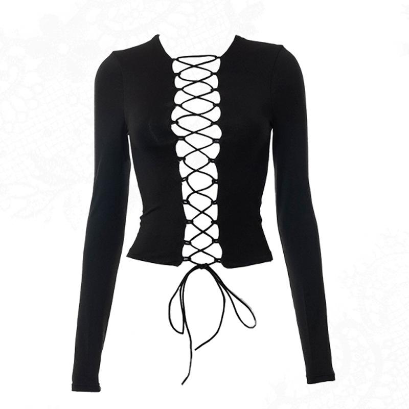 Y2K Sexy Street Spicy Girl с полым галстуком, облегающий короткий топ с футболкой с подкладкой S чёрный
Y2K Sexy Street Spicy Girl с полым галстуком, облегающий короткий топ с футболкой с подкладкой S чёрный