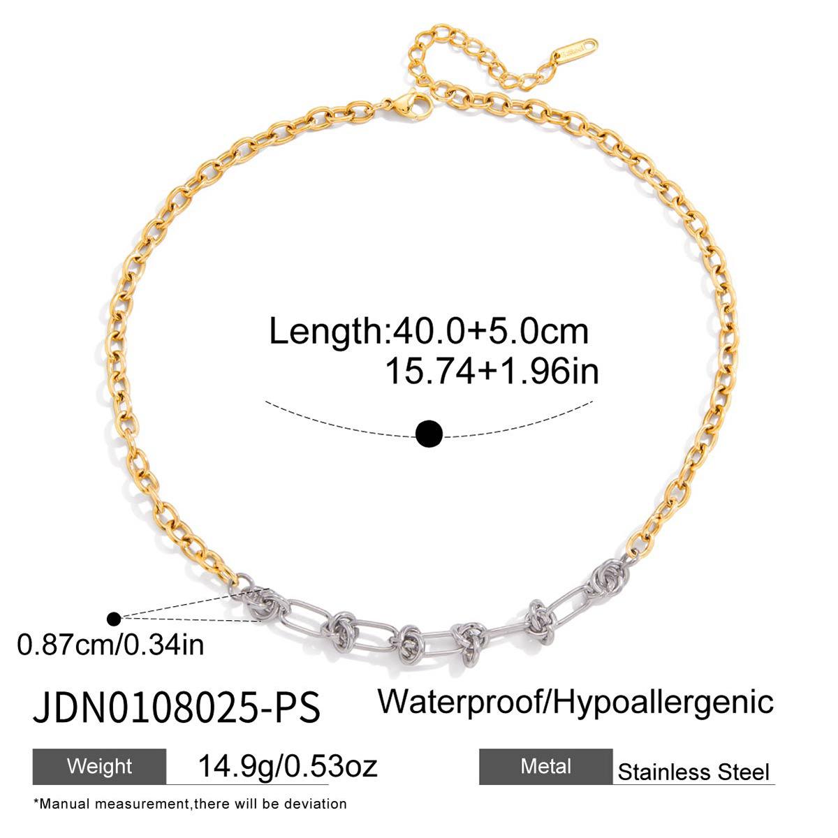 Minimalist style 18K gold, niche design color matching splicing necklace accessories jewelry
Minimalist style 18K gold, niche design color matching splicing necklace accessories jewelry