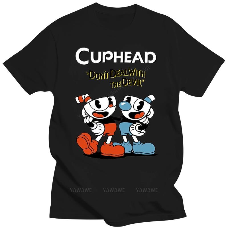 Black t shirt for male summer brand fashion tee-shirt Cuphead Video Game Cartoon Mena Black T-shirt Cotton Tee Gift New From US S
Black t shirt for male summer brand fashion tee-shirt Cuphead Video Game Cartoon Mena Black T-shirt Cotton Tee Gift New From US S