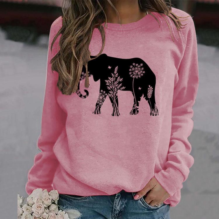 European-American Loose Fit Elephant Sweatshirt for Women - Long-Sleeve, Autumn/Winter. XXL
European-American Loose Fit Elephant Sweatshirt for Women - Long-Sleeve, Autumn/Winter. XXL