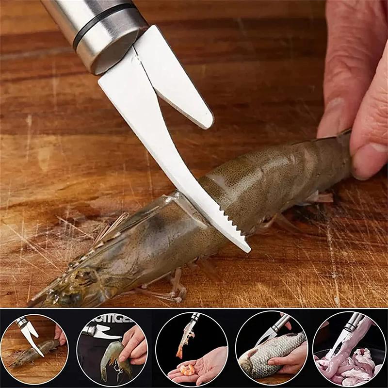 Stainless Steel Shrimp Peeler, Fast Wire Knife, Prawn Deveiner, Line Cutter, Lobster Shell Remover, Seafood Tool
Stainless Steel Shrimp Peeler, Fast Wire Knife, Prawn Deveiner, Line Cutter, Lobster Shell Remover, Seafood Tool