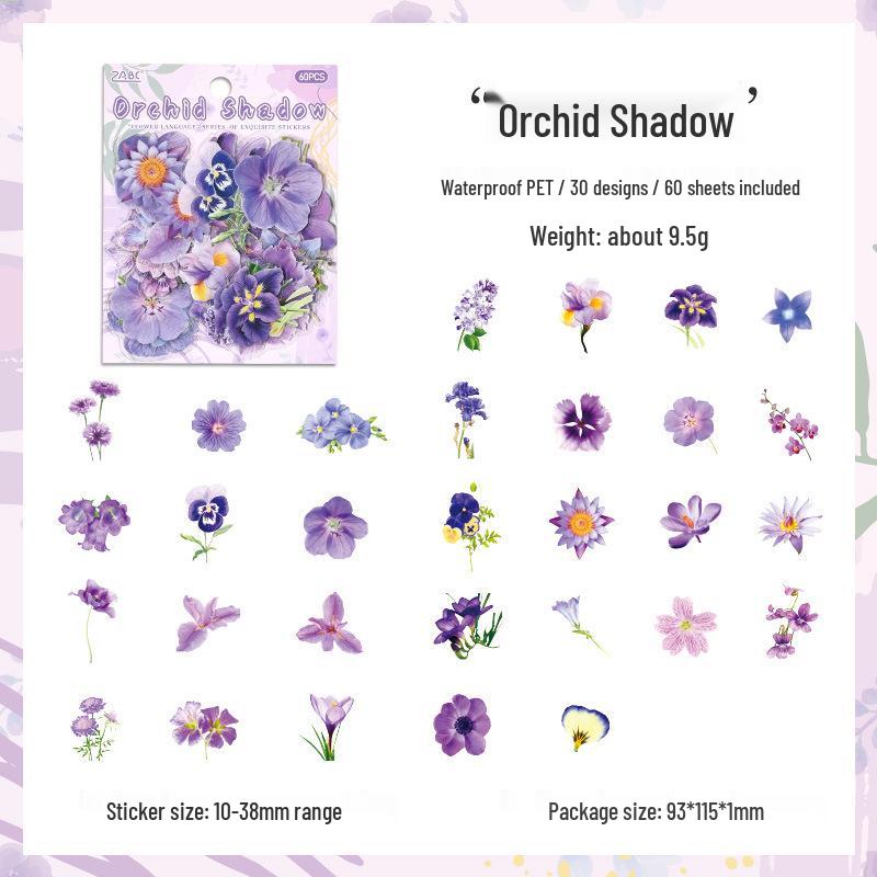 ZABC Serene Flower Language PET Sticker Pack - 60 Plant & Flower-Themed Journal Base Stickers
ZABC Serene Flower Language PET Sticker Pack - 60 Plant & Flower-Themed Journal Base Stickers