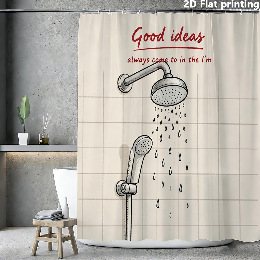 Sketchy Shower Scene Illustration Shower Curtain 1Pc With 12 Hooks For Bathroom Home Decor Polyester 70.8X70.8 Inch W60H190(CM)-1 Pcs
Sketchy Shower Scene Illustration Shower Curtain 1Pc With 12 Hooks For Bathroom Home Decor Polyester 70.8X70.8 Inch W60H190(CM)-1 Pcs