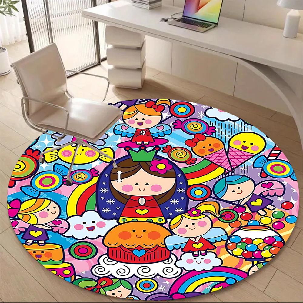 1PC Candyland Office Round Area Rug, Indoor Mat Suitable ForOffice, Under Office Chairs Bedroom Living Room Home Decor, Room Deco g064 80cm by 80cm
1PC Candyland Office Round Area Rug, Indoor Mat Suitable ForOffice, Under Office Chairs Bedroom Living Room Home Decor, Room Deco g064 80cm by 80cm