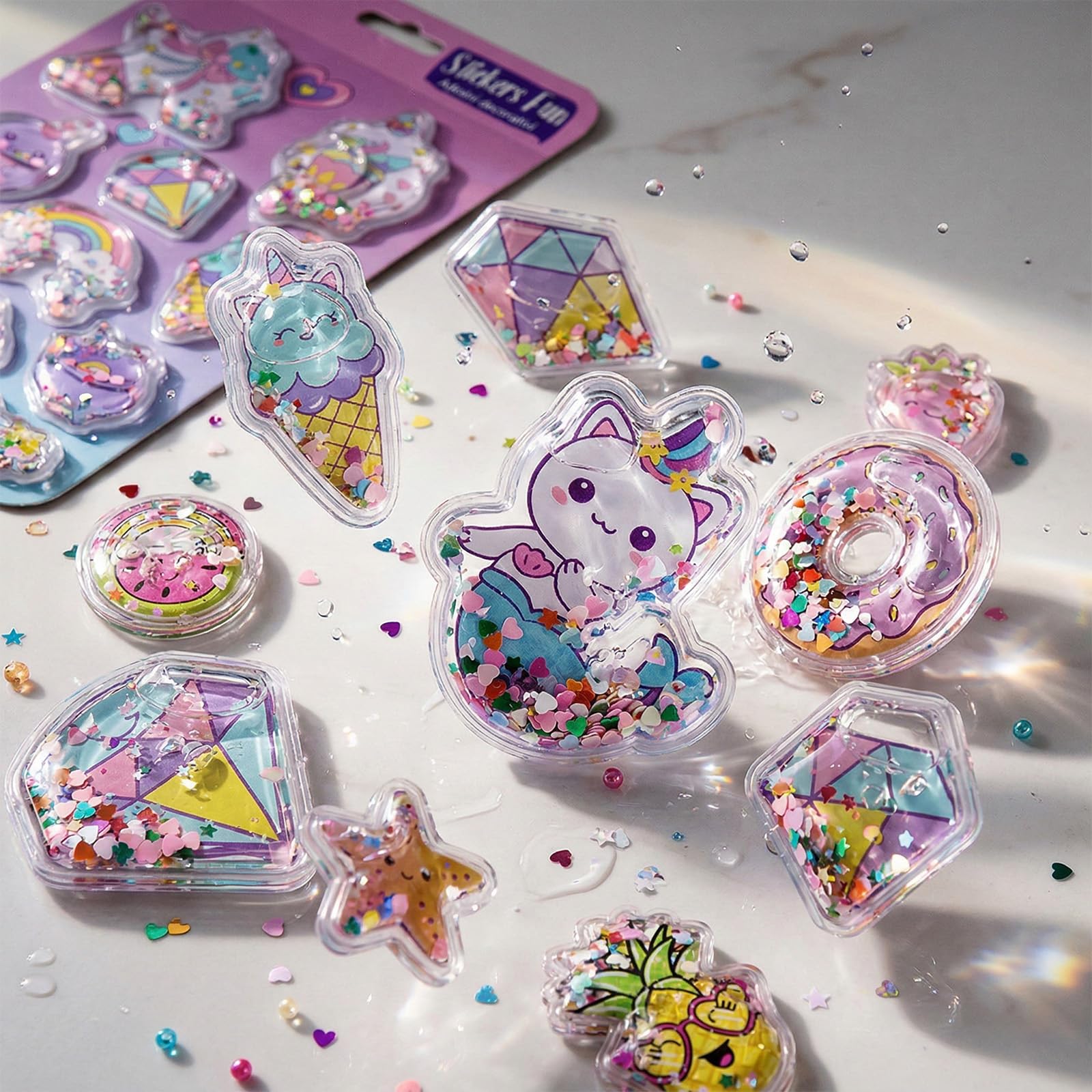 Seiko Water-Inclusive Seals 6 Sheets Sticker Book Decorations Puffy Cute 3D Embellishments Kids Sparkling Kindergarten Elementary School Gift
Seiko Water-Inclusive Seals 6 Sheets Sticker Book Decorations Puffy Cute 3D Embellishments Kids Sparkling Kindergarten Elementary School Gift