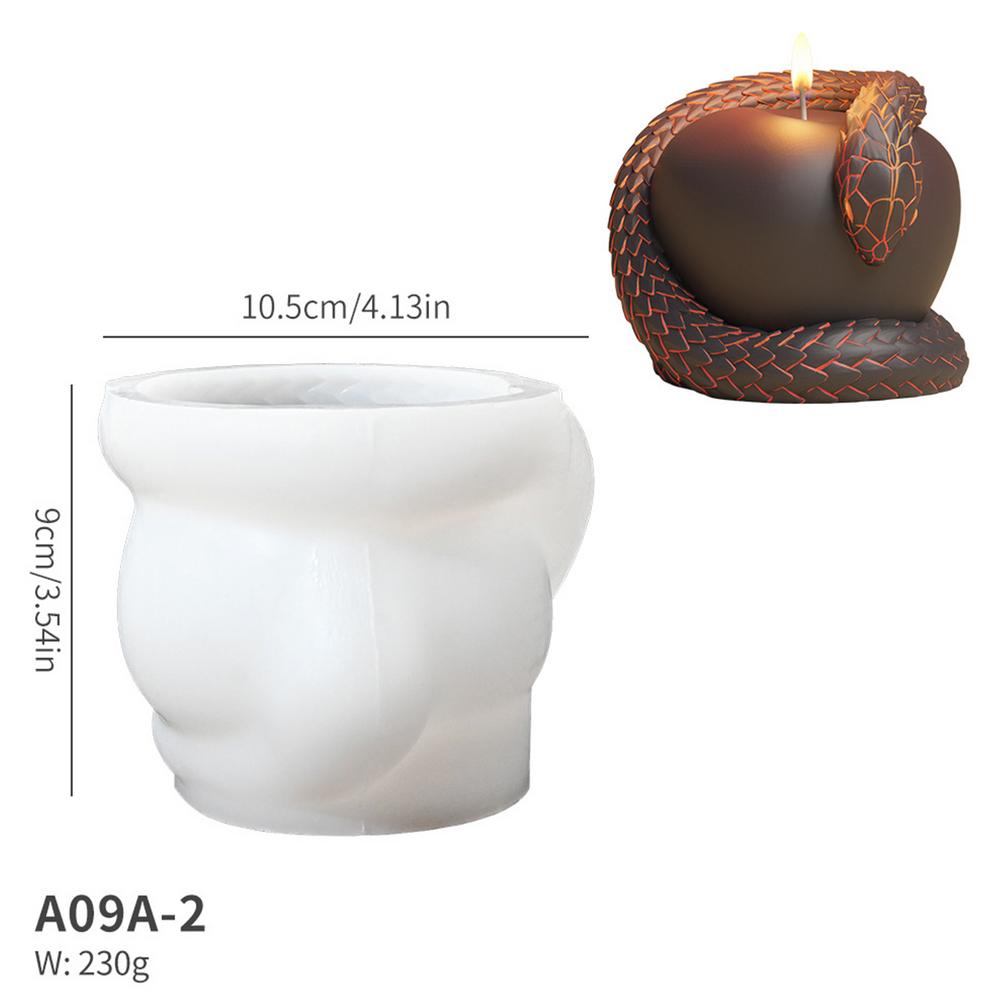 Формы для свечей Apple, трехмерные силиконовые формы для литья змей, многоразовые гипсовые формы, формы из эпоксидной смолы для домашнего декора