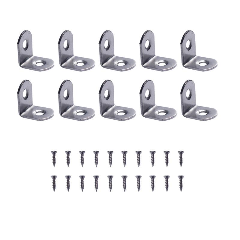 Heavy Duty L-Shaped Corner Brackets 20x20mm Stainless Steel & Black Iron with Screws - 10/20 Sets for Wardrobe/Wall/90° Fixing
Heavy Duty L-Shaped Corner Brackets 20x20mm Stainless Steel & Black Iron with Screws - 10/20 Sets for Wardrobe/Wall/90° Fixing