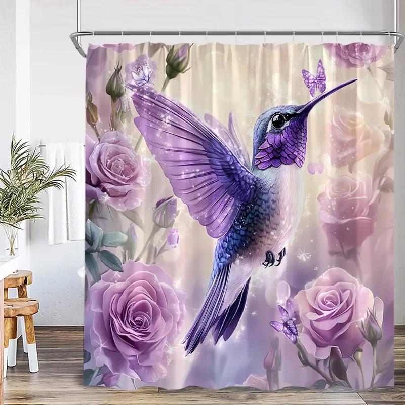 Hummingbird Shower Curtain Pink Floral Plant Birds Natural Rustic Scenery Bath Curtains Polyester Home Bathroom Decor With Hooks W60H190(CM)-1 Pcs
Hummingbird Shower Curtain Pink Floral Plant Birds Natural Rustic Scenery Bath Curtains Polyester Home Bathroom Decor With Hooks W60H190(CM)-1 Pcs