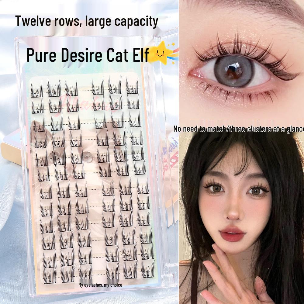 Natural Cat Eye Thick False Eyelashes - Single Cluster, Super Natural Hair Flow, Black Thin Stalks
Natural Cat Eye Thick False Eyelashes - Single Cluster, Super Natural Hair Flow, Black Thin Stalks
