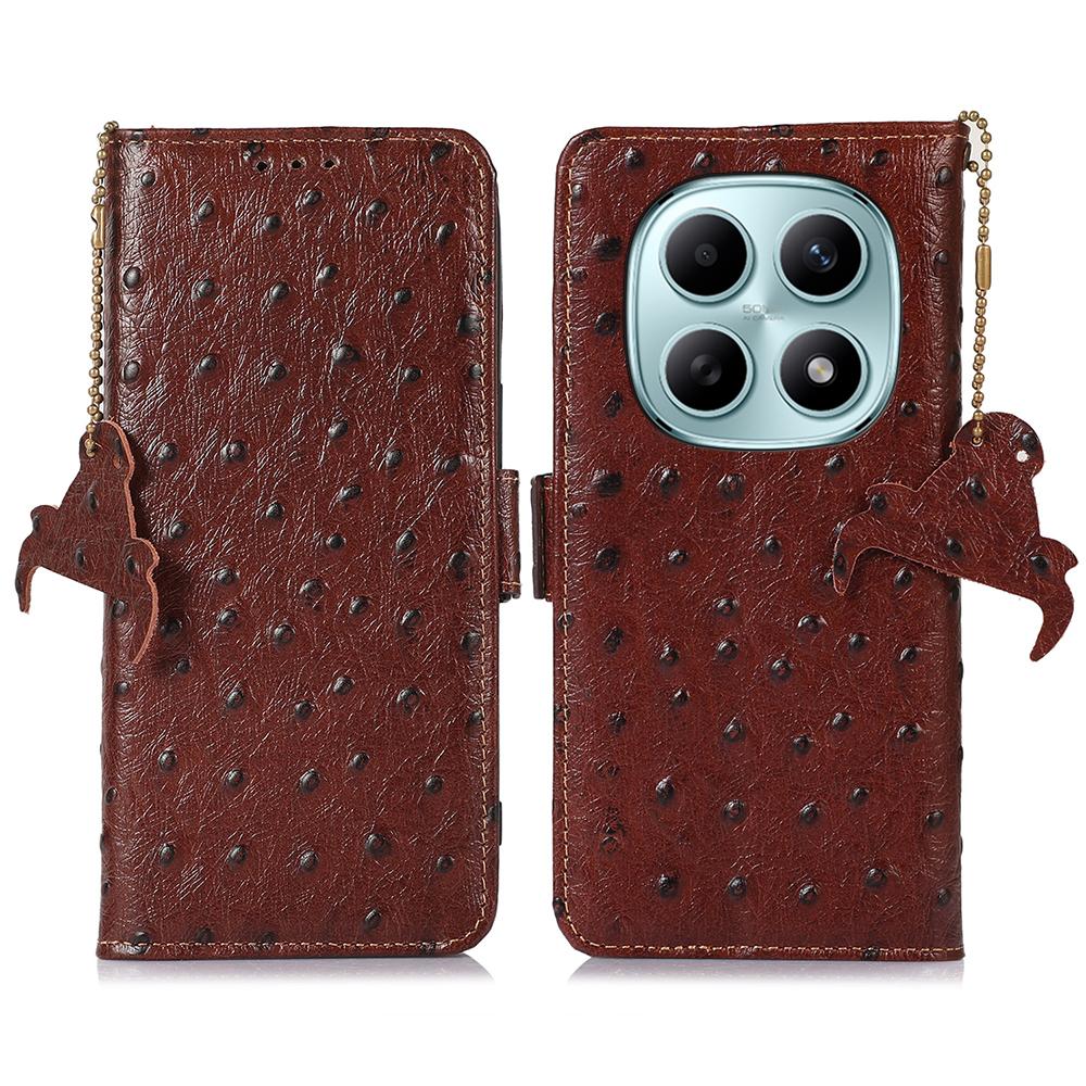 For Xiaomi Poco M8 5G/Redmi Note 15 5G (Global) Case RFID Blocking Genuine Cow Leather Phone Case Ostrich Texture
For Xiaomi Poco M8 5G/Redmi Note 15 5G (Global) Case RFID Blocking Genuine Cow Leather Phone Case Ostrich Texture