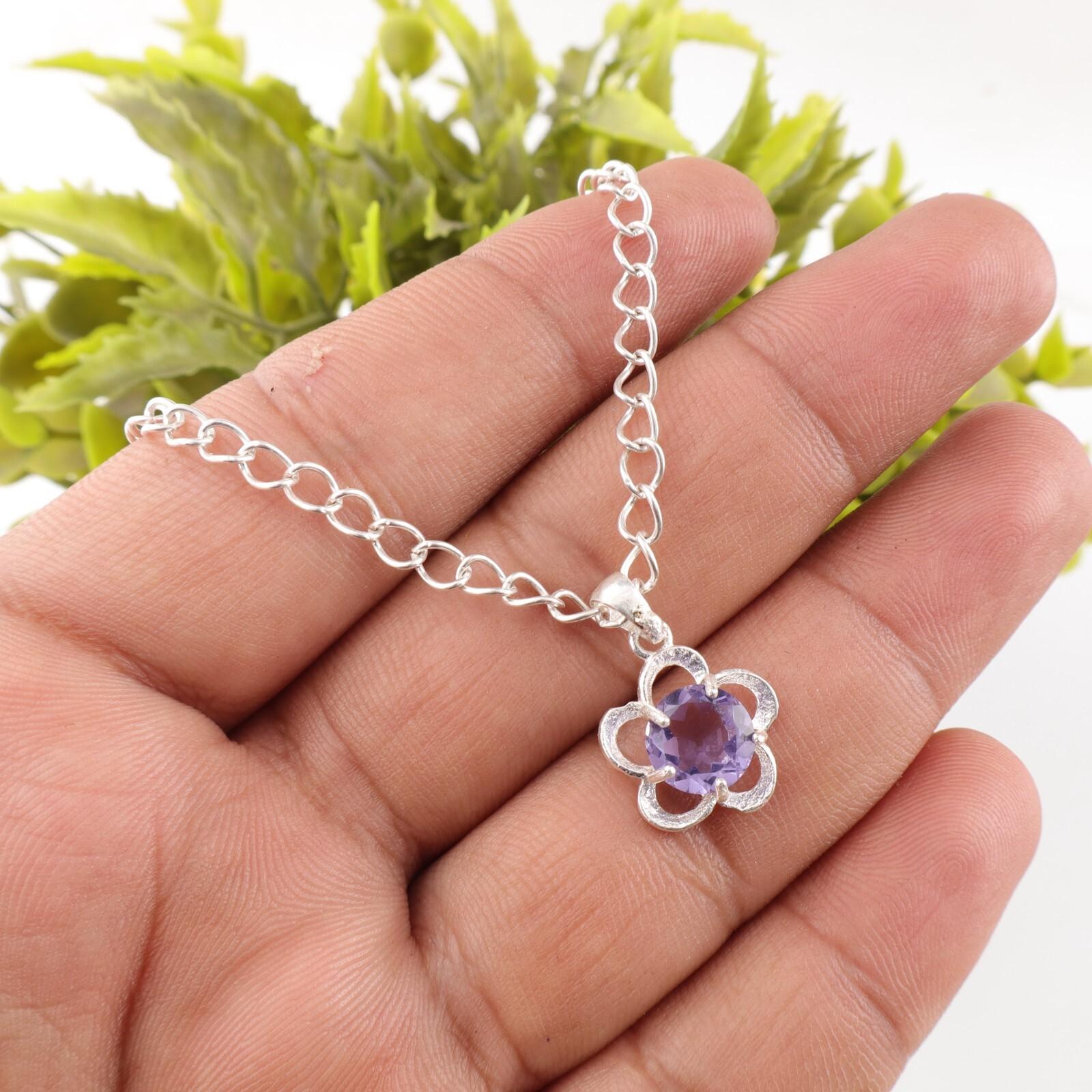 Purple Iolite Gemstone 925 Sterling Silver Boho Jewelry Chain Pendant For Gift CP-27-14
Purple Iolite Gemstone 925 Sterling Silver Boho Jewelry Chain Pendant For Gift CP-27-14