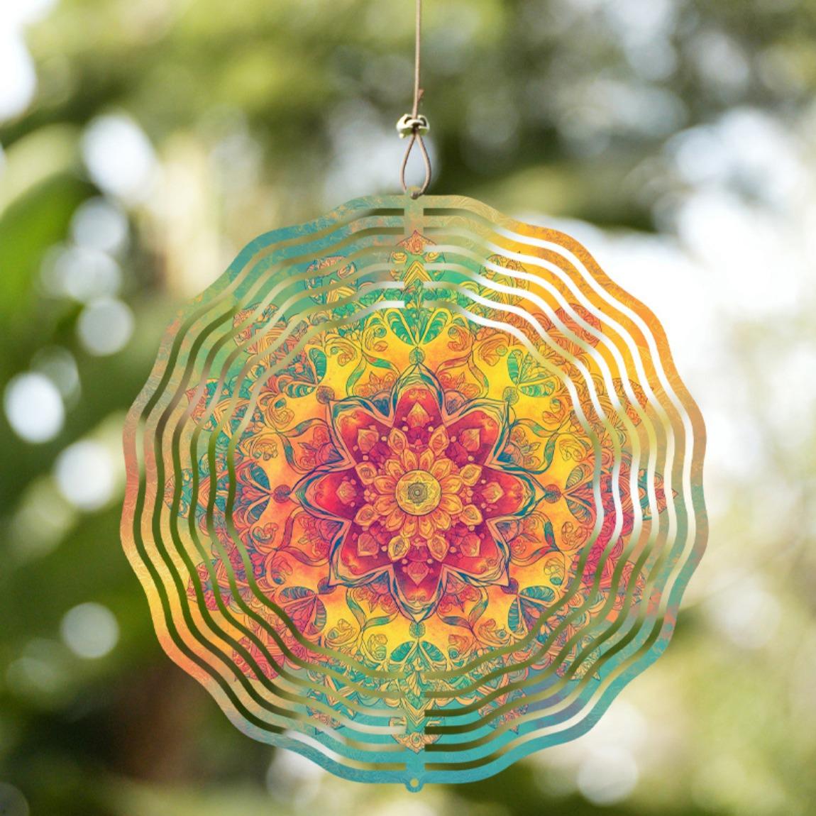 10 Inch Colorful Mandala Wind Spinner for Garden Patio Balcony Yard Decor All Season Outdoor Hanging Metal Art Rotating Hook Gift for Friends Family 01A
10 Inch Colorful Mandala Wind Spinner for Garden Patio Balcony Yard Decor All Season Outdoor Hanging Metal Art Rotating Hook Gift for Friends Family 01A