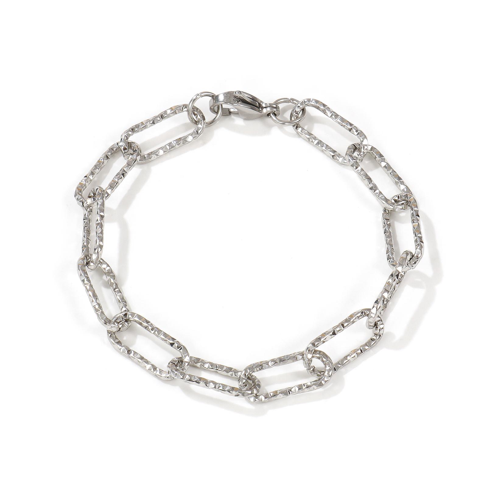 1 Piece Minimalist Stylish 304 Stainless Steel Paperclip Link Chain Bracelets For Women Men Party Gift 19cm(7.5 ) long
1 Piece Minimalist Stylish 304 Stainless Steel Paperclip Link Chain Bracelets For Women Men Party Gift 19cm(7.5 ) long