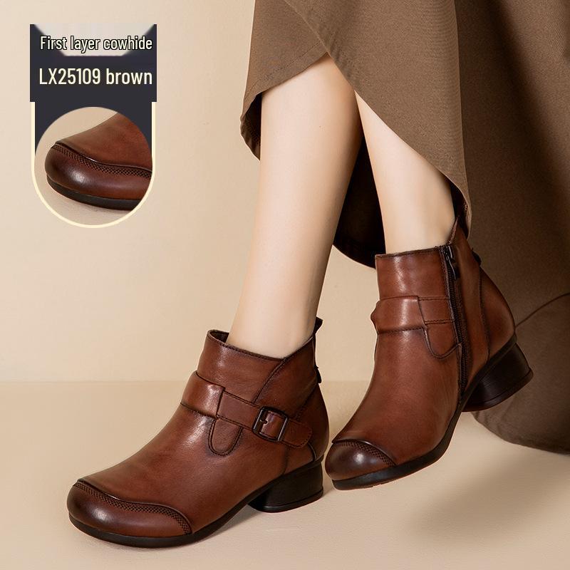 2025 Women s Vintage British High-Top Leather Boots - Autumn/Winter Slip-On, Versatile, Comfortable 37 коричневий
2025 Women s Vintage British High-Top Leather Boots - Autumn/Winter Slip-On, Versatile, Comfortable 37 коричневий