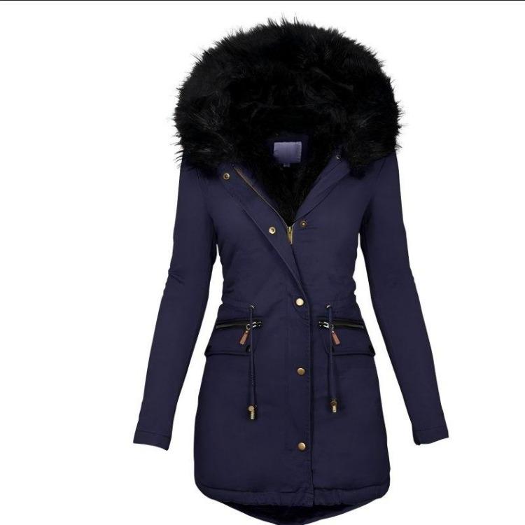 Winter Warm Thickened Cotton Coat Slim Fit Parka Mid Length Hooded Fur Collar Solid Color 5XL темно-синього кольору
Winter Warm Thickened Cotton Coat Slim Fit Parka Mid Length Hooded Fur Collar Solid Color 5XL темно-синього кольору