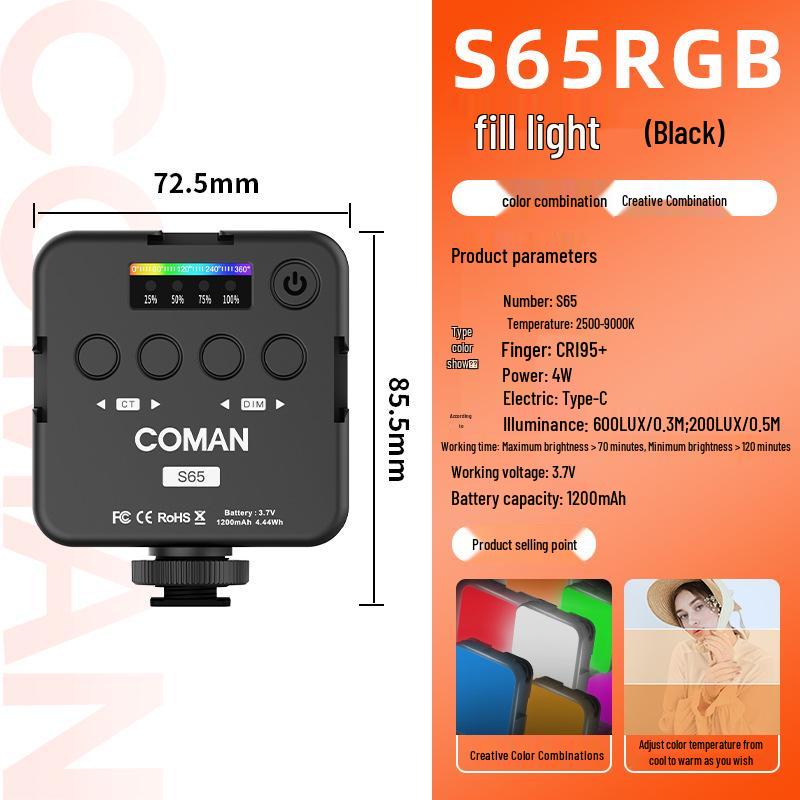 8-Color Portable Mini LED Fill Light for Photography & Live Streaming
8-Color Portable Mini LED Fill Light for Photography & Live Streaming