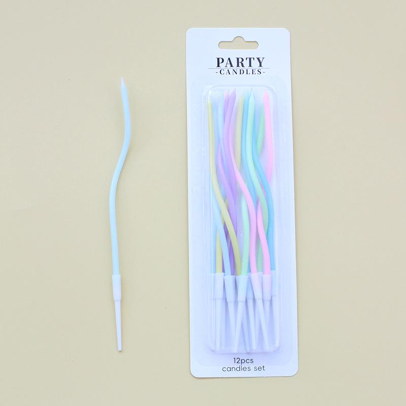 Birthday Cake Curve Multi-color Candles Gold-plated Gold Silver 12 Spiral Colorful Candles In Suction Cards A15-12 Rainbow Candle
Birthday Cake Curve Multi-color Candles Gold-plated Gold Silver 12 Spiral Colorful Candles In Suction Cards A15-12 Rainbow Candle