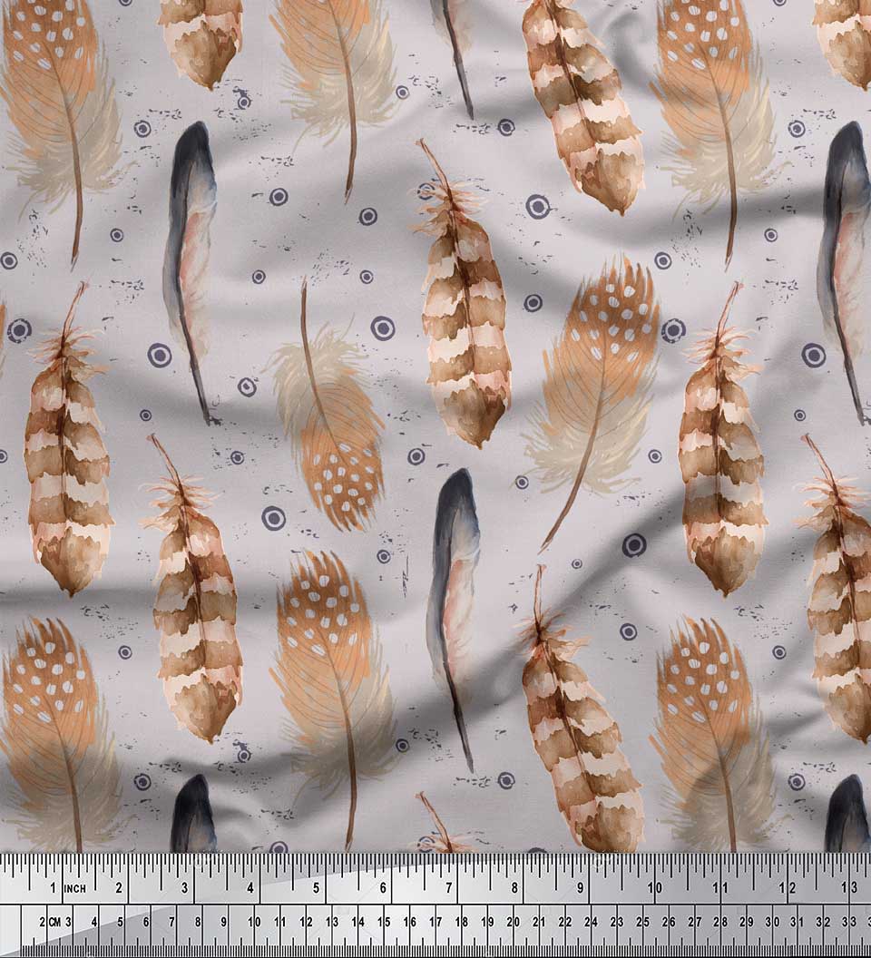 Soimoi Grey Poly Crepe Fabric Ткань с принтом Eagle Feather на метр 42 дюйма 42 Inch Wide - Poly Crepe серый
Soimoi Grey Poly Crepe Fabric Ткань с принтом Eagle Feather на метр 42 дюйма 42 Inch Wide - Poly Crepe серый