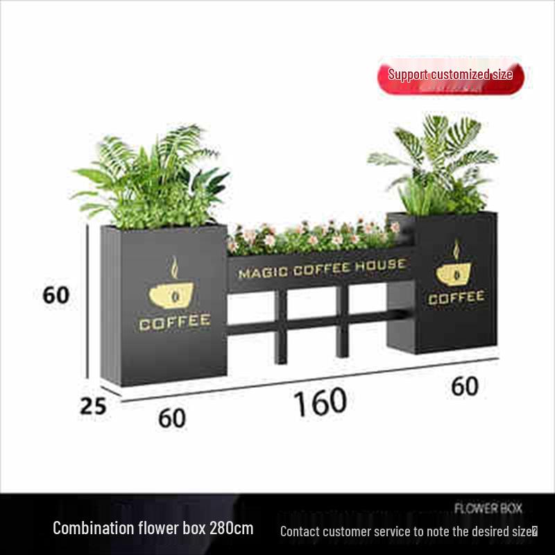 Yumao Wrought Iron Garden Planter with Fence Partition
Yumao Wrought Iron Garden Planter with Fence Partition