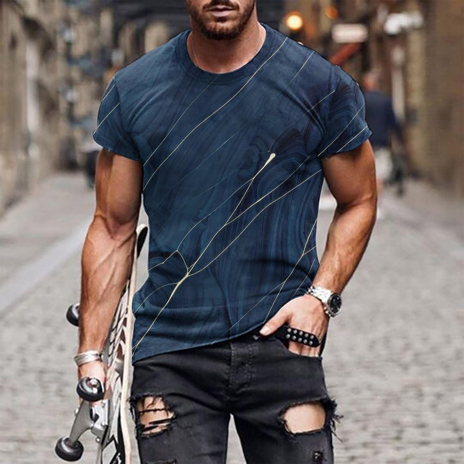 Повсякденна футболка з короткими рукавами з принтом у європейському та американському стилі в етнічному стилі з круглим вирізом XL Темно-синій
Повсякденна футболка з короткими рукавами з принтом у європейському та американському стилі в етнічному стилі з круглим вирізом XL Темно-синій