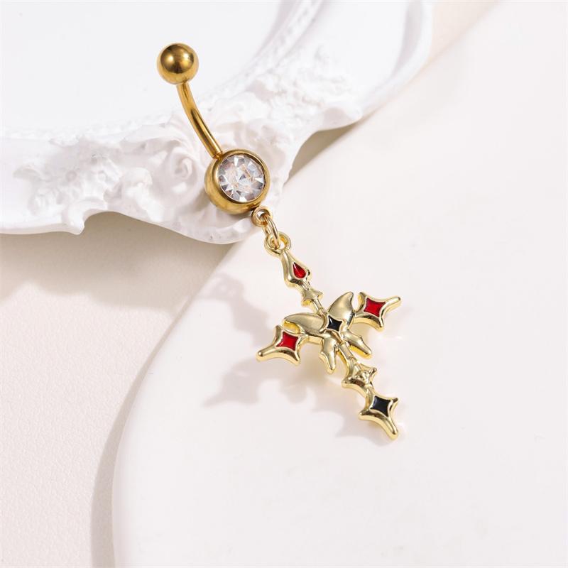 1 шт. Кольцо для пирсинга в виде креста с бабочкой и звездой из нержавеющей стали, водонепроницаемое гипоаллергенное украшение для ежедневного ношения для женщин 
1 шт. Кольцо для пирсинга в виде креста с бабочкой и звездой из нержавеющей стали, водонепроницаемое гипоаллергенное украшение для ежедневного ношения для женщин