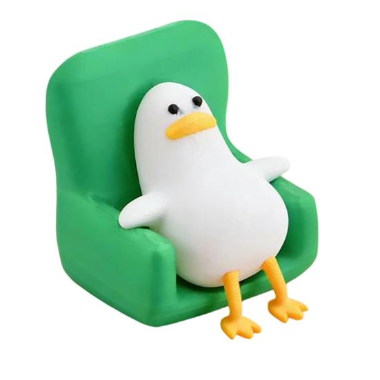 Cute Duck Figurine 3D Printed Duck on Chair Collectible Statue for Shelf Home Office Desk Decoration Duck
Cute Duck Figurine 3D Printed Duck on Chair Collectible Statue for Shelf Home Office Desk Decoration Duck