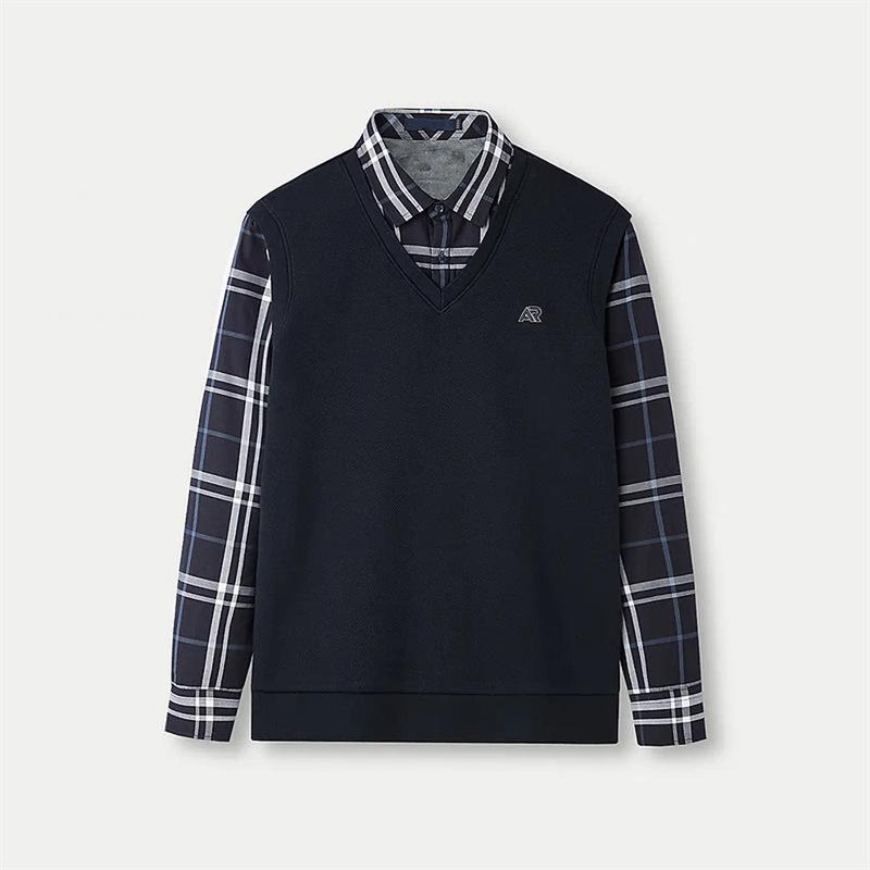 Brand Tag Men s Winter Plaid Patchwork Knitwear - Warm Velvet, Shirt Collar (Z4W069) L темно-синього кольору
Brand Tag Men s Winter Plaid Patchwork Knitwear - Warm Velvet, Shirt Collar (Z4W069) L темно-синього кольору