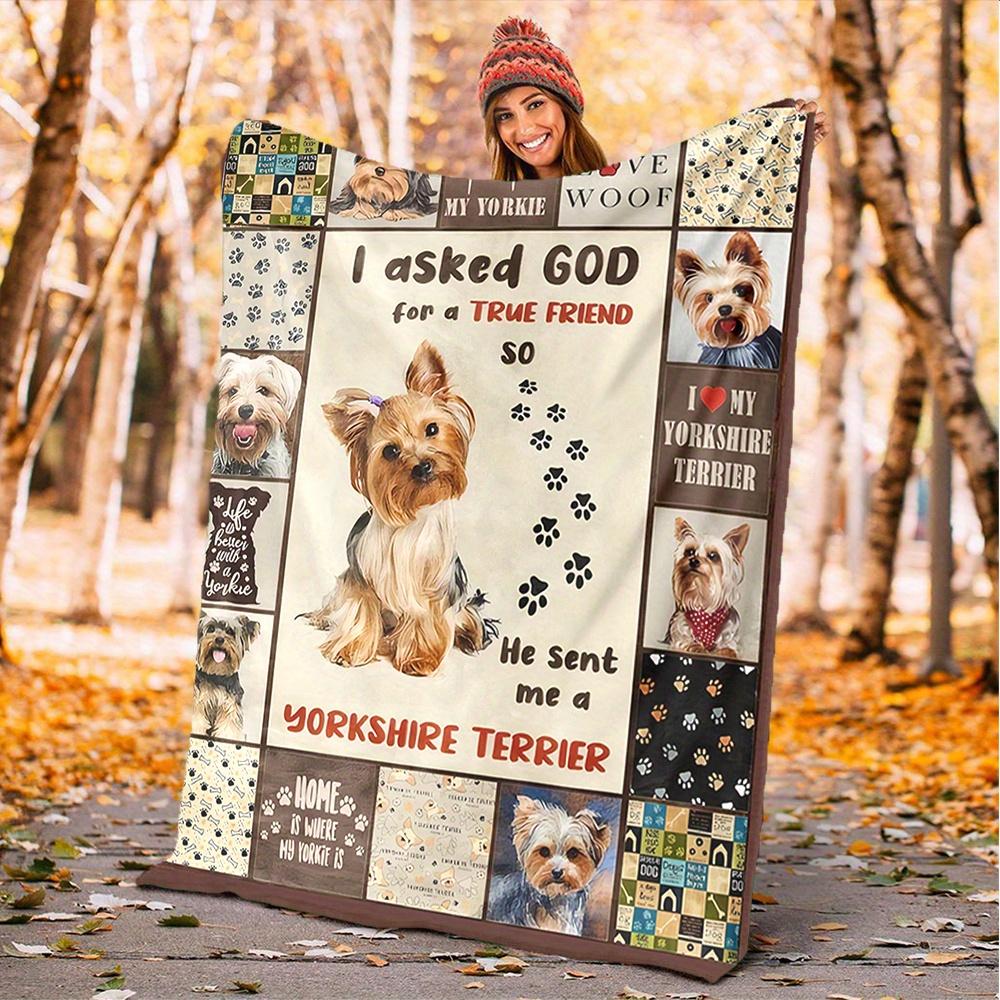 1pc Yorkshire Terrier, True Friend, Paw Prints Digital Printed Flannel Blanket, Super Soft Plush Fleece Bed Cover, Multipurpose Four Season 150x180cm
1pc Yorkshire Terrier, True Friend, Paw Prints Digital Printed Flannel Blanket, Super Soft Plush Fleece Bed Cover, Multipurpose Four Season 150x180cm