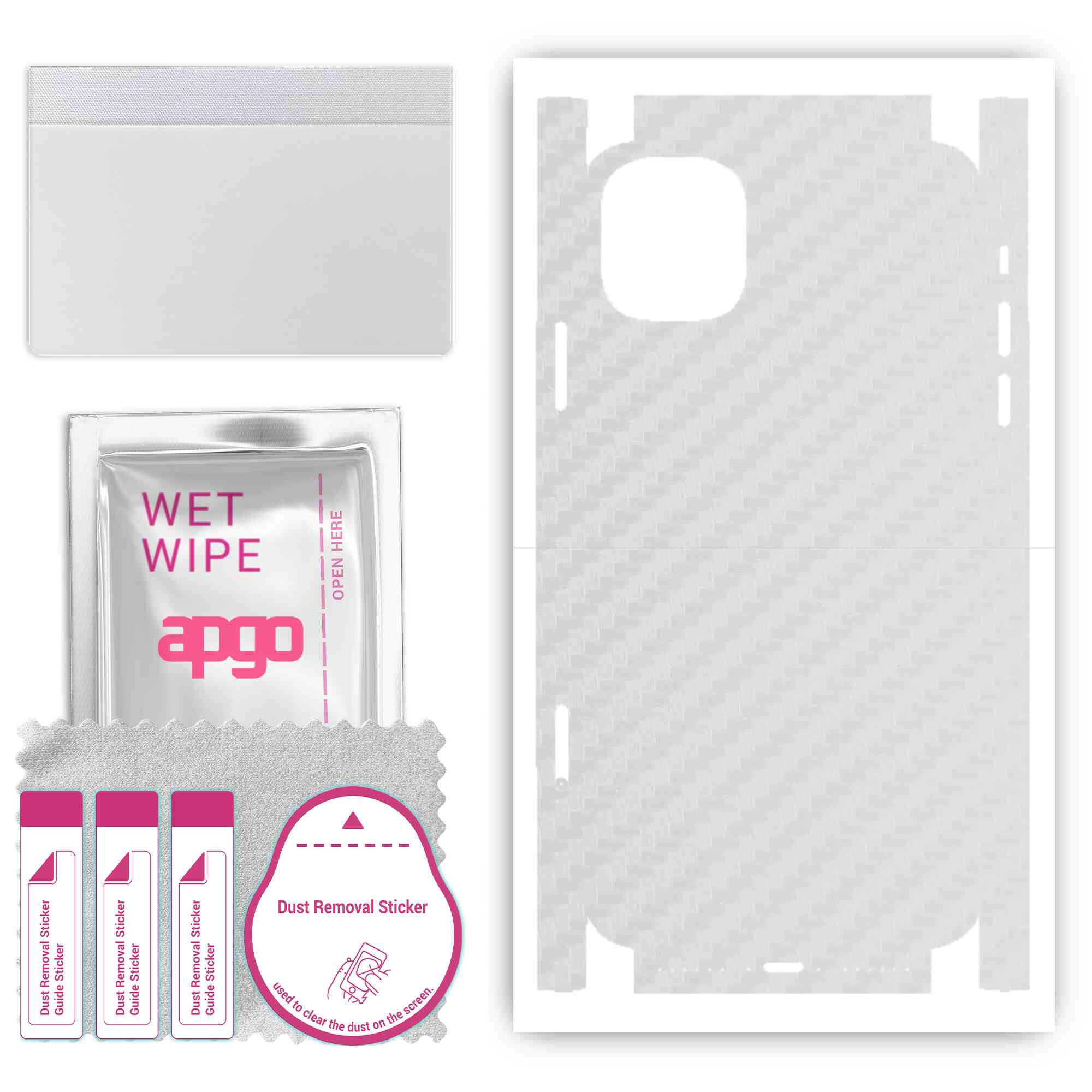 Apgo Protective Skin Sticker for the back+sides compatible with Apple iPhone 11, Full Wrap Film, Foil, Vinyl - Pattern Transparent Carbon
Apgo Protective Skin Sticker for the back+sides compatible with Apple iPhone 11, Full Wrap Film, Foil, Vinyl - Pattern Transparent Carbon