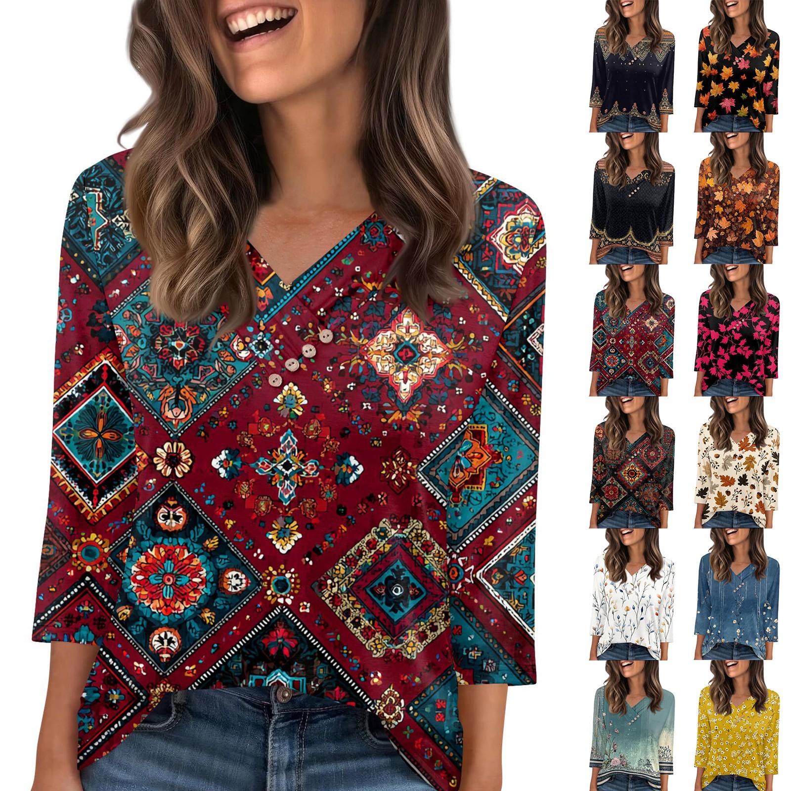 Women s T Shirt Tee Button 3/4 Sleeve Tunic Daily Weekend Fashion Basic V- Neck Regular Top XL
Women s T Shirt Tee Button 3/4 Sleeve Tunic Daily Weekend Fashion Basic V- Neck Regular Top XL