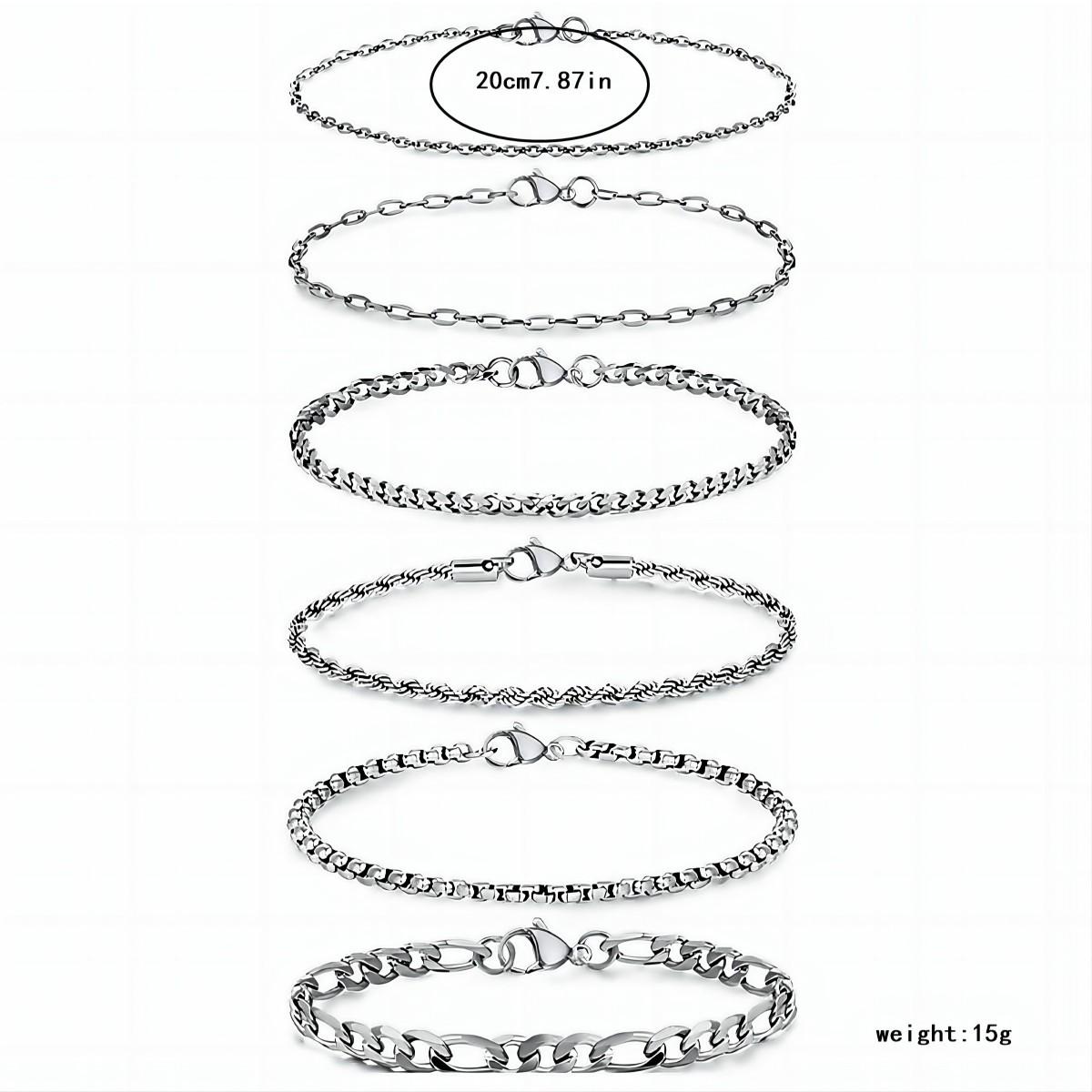 Влагостойкий набор унисекс из нержавеющей стали: цепочка змеиная кость и кубинская цепь
Влагостойкий набор унисекс из нержавеющей стали: цепочка змеиная кость и кубинская цепь