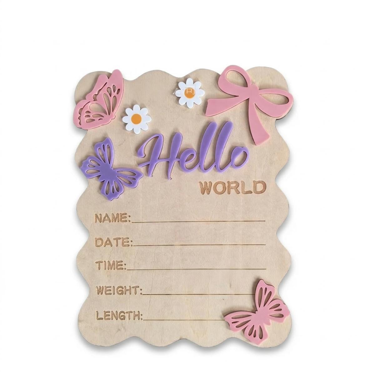 Boho Floral Butterfly Theme Wave Edge Sign, Natural Wood Photo Prop, Raised Acrylic Letters, Hello World Birth Announcement Boar Size fits all&Plant Fiber
Boho Floral Butterfly Theme Wave Edge Sign, Natural Wood Photo Prop, Raised Acrylic Letters, Hello World Birth Announcement Boar Size fits all&Plant Fiber