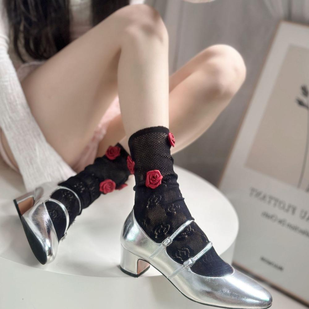 Multicolor Rose Mesh Socks Flowers Pattern Balletcore Mid-calf Stocking High Elastic Breathable Stacked Socks Spring Summer One Size чёрный
Multicolor Rose Mesh Socks Flowers Pattern Balletcore Mid-calf Stocking High Elastic Breathable Stacked Socks Spring Summer One Size чёрный