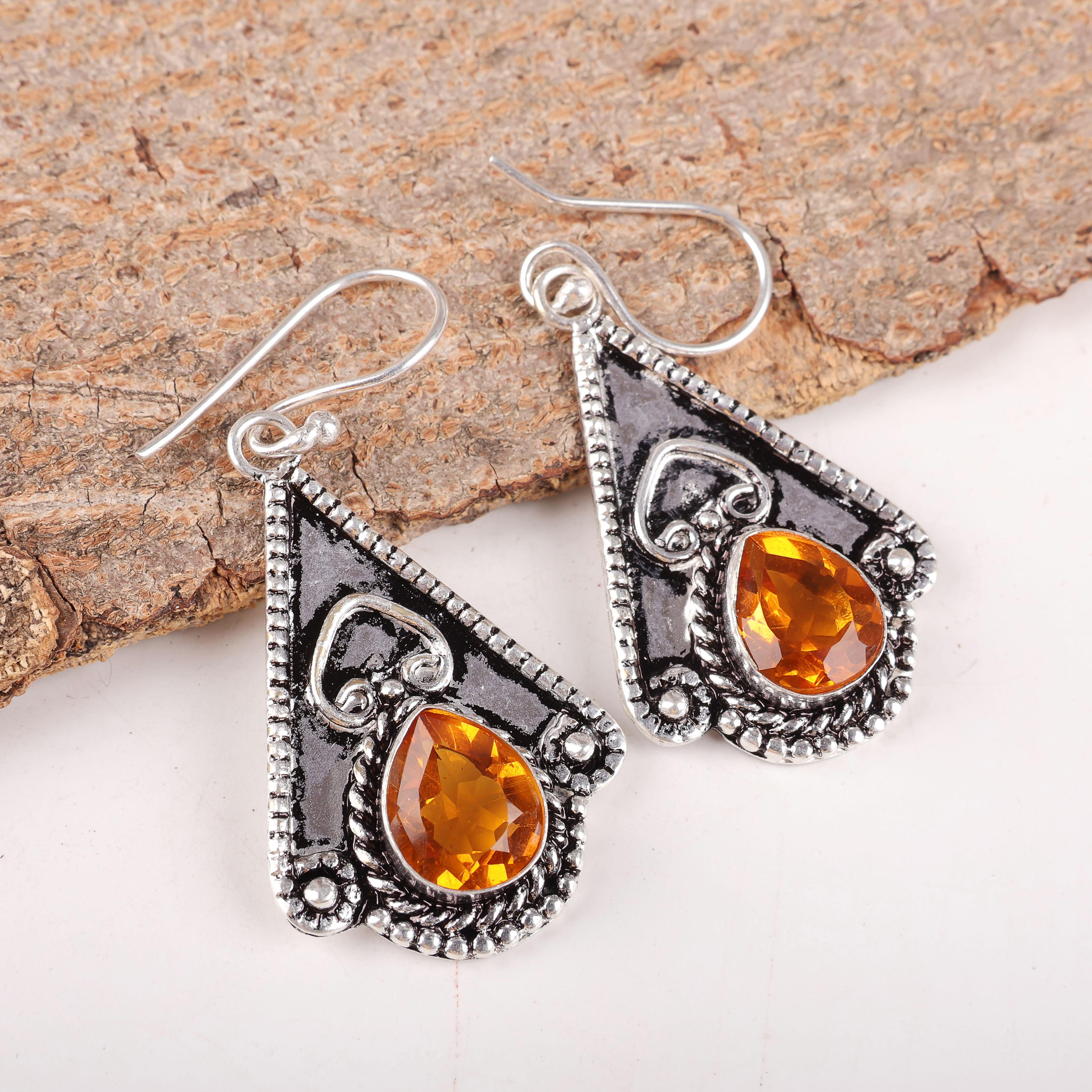 Citrine Earrings, 925 Solid Sterling Silver Gemstone Jewelry, Handmade Earrings, For Thanksgiving 2.09 Inches жовтий
Citrine Earrings, 925 Solid Sterling Silver Gemstone Jewelry, Handmade Earrings, For Thanksgiving 2.09 Inches жовтий